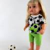 Farbenfrohe Fussball T-Shirts für Puppen, bunte Bälle für Fussballfans, Gr. 40-43 cm Bild 5