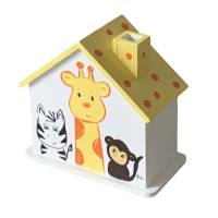 Holzspardose Spardose, Sparhaus „Zootiere“ für Kinder Bild 2