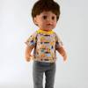 Kleiner Baumeister, T-Shirt für echte Baustellenfans mit lustigen Motiven, für Puppen 40-43 cm Bild 2