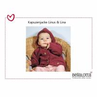 Strickanleitung für die kuschelige Kapuzenjacke "Linus & Lina", für Babys und Kleinkinder von 0 – 2 Jahren.