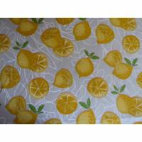 12,10 EUR/m Canvas Dekostoff - Zitrone, Zitronen gelb auf hellgrau Bild 1
