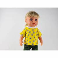 Farbenfrohes T-Shirt mit Gänseblümchen für Puppen 40-43 cm Bild 1