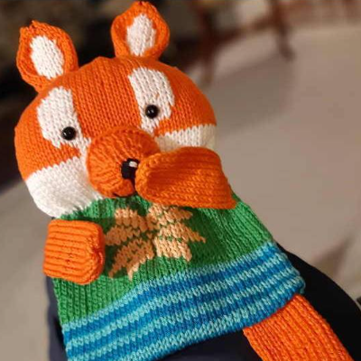 Strickanleitung Schmusetuch Fuchs