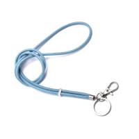Schönes Schlüsselband aus Leder - hellblau Bild 1