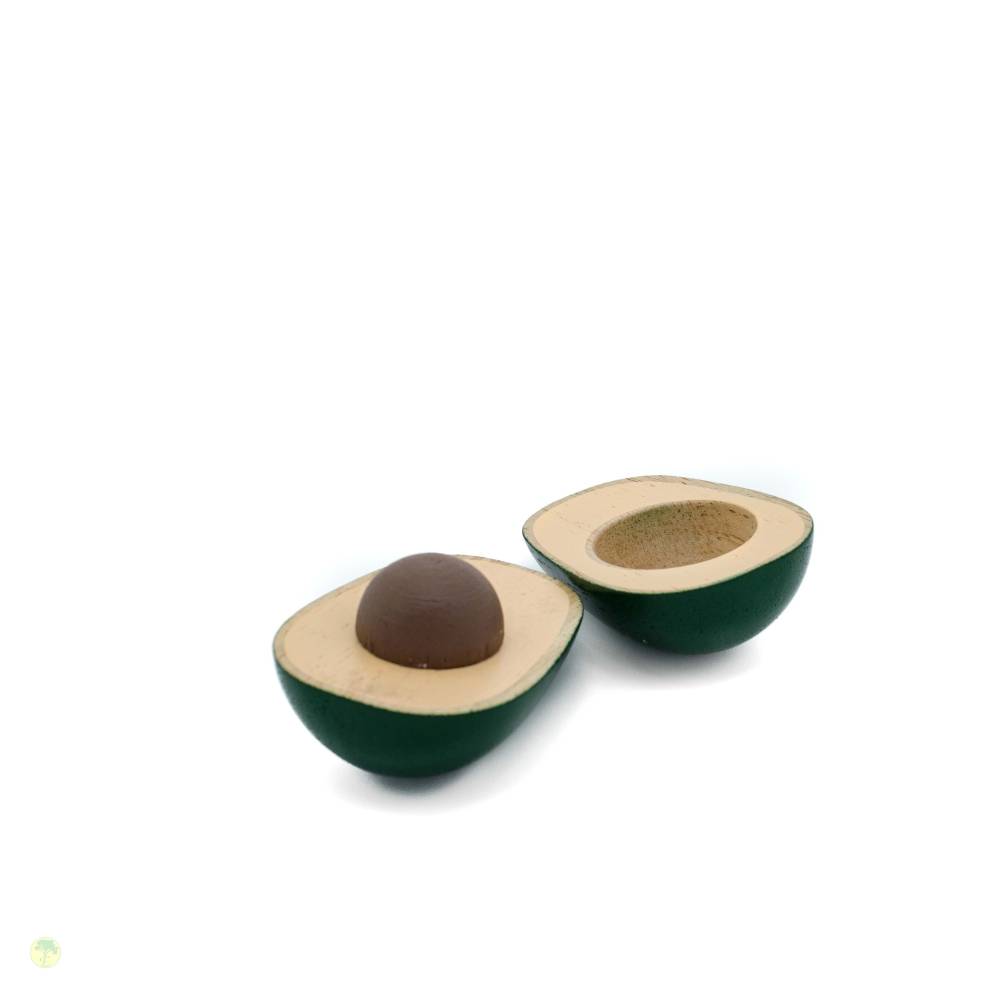 Avocado aus Holz, 2 Stück, Kaufladenzubehör aus Holz Bild 1