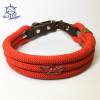 Hundehalsband verstellbar rot, Beschläge Edelstahl mit Leder und Schnalle Bild 6
