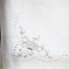 echt vintage, gestickte Landhausgardine weiß, Scheibengardine, l 69,5 cm x b 76,5 cm, Vorhang, Unikat Bild 2