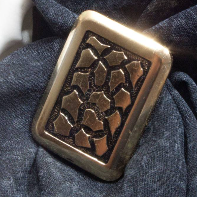 Vintage Schalclip, Tuch-Clip goldfarben, Tuchschmuck, Schalschmuck, Halsschmuck, Schmuck für Tücher, Vintage Clip, Trödel Dings da