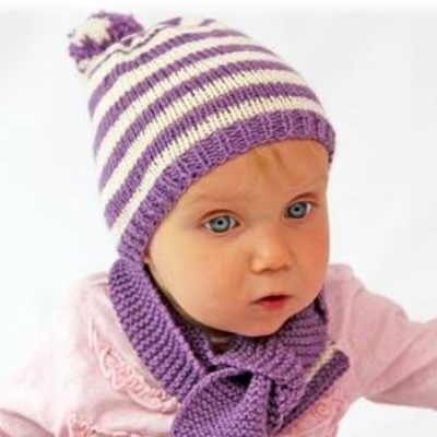 Strickanleitung für die klassische Bömmelmütze "Paul und Paula", von 0-3 Jahre, für Anfänger