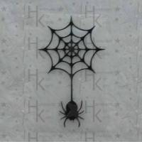 Bügelbild - Spinne & Spinnennetz (Halloween) - viele mögliche Farben Bild 1