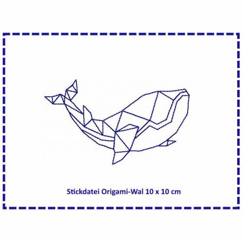 Stickdatei Origami Wal 10x10