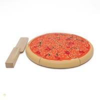 Pizza Capricciosa zum Schneiden aus Holz Bild 1