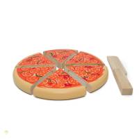 Pizza Capricciosa zum Schneiden aus Holz Bild 2