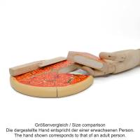 Pizza Capricciosa zum Schneiden aus Holz Bild 3