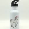 Trinkflasche mit Namen "Pferd"/ Kindergarten/ Schule/ Sport/ 500ml mit Strohhalm Bild 2