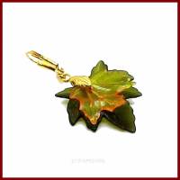 Herbst Ohrringe "Maple Leaf" Ahornblatt, Blätter, herbstlich, braun oliv orange,  gold, bronze, silber Bild 4