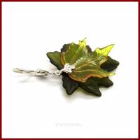 Herbst Ohrringe "Maple Leaf" Ahornblatt, Blätter, herbstlich, braun oliv orange,  gold, bronze, silber Bild 5