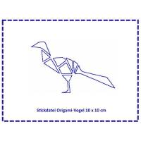 Stickdatei Origami Vogel 10x10 Bild 1