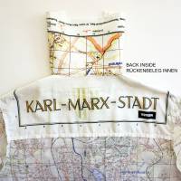 KARL-MARX-STADT Kleid mit Gürtel + Matrosenkragen, DDR Stadtplan 1960er Jahre Bild 9
