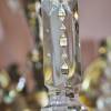 Unikat Kronleuchter Leuchter klein Messing einmalig opulent Jugendstil Bleikristall Kristall Prismen vintage upcycling Bild 8