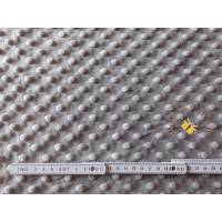 Meterware Minky traumhaft weicher Plüschstoff Fleece hochwertiger Microfaser-Plüsch Shannon Fabrics Cuddle Dimple Silbergrau Bild 1