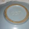 Keramikschale Teller vintage Goldrand blau 50er Konfekt Schale Durchmesser 23 cm Bild 4