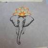 Stickdatei Elefant ohne Blumen 10x10cm Bild 2