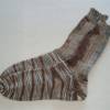 handgestrickte Socken, Strümpfe Gr. 42 / 43, in braun, grau und natur, Herrensocken, Einzelpaar Bild 2