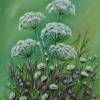 GLITZERNDE WIESENBLUMEN -  wunderschönes Blumenbild mit irisierendem Glitter 50cmx60cm Bild 2