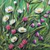 GLITZERNDE WIESENBLUMEN -  wunderschönes Blumenbild mit irisierendem Glitter 50cmx60cm Bild 3
