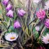GLITZERNDE WIESENBLUMEN -  wunderschönes Blumenbild mit irisierendem Glitter 50cmx60cm Bild 5