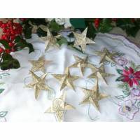 10 kleine Origami-Sterne - Shabby Weihnachtsdeko Bild 1