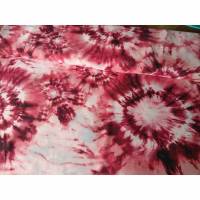 0,5m Chiffon Tie Dye Batik Rot Bild 1