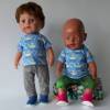 T-Shirt Baumeister mit Bagger für Puppen, Gr. 40-43 cm Bild 3