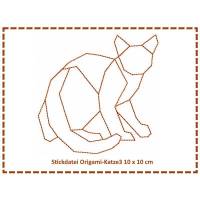 Stickdatei Origami Katze3 10x10 Bild 1