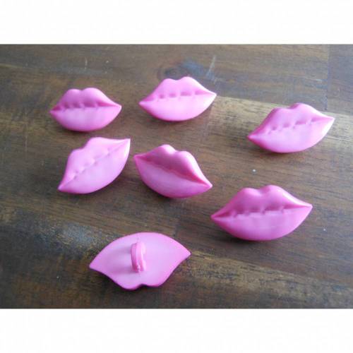 Rosa Lippen Schmollmund   Knöpfe Kunststoff  Motivknöpfe,