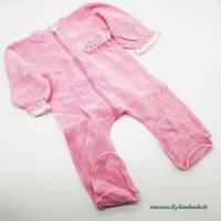 Vintage, rosa Baby Strampler mit Füßen, Größe 74/80 Bild 1