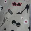 12,10 EUR/m Dekostoff Canvas Mode Girls Schuhe Sonnenbrille auf hellbeige Leinenoptik Bild 9