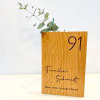 Personalisiertes Türschild Familie aus Holz Eiche massiv mit Wunschgravur Bild 7