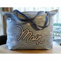Shopper Bag XL / der ideale Alltagsbegleiter im maritimen Style - " Moin " Bild 1