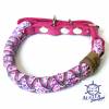 Hundehalsband verstellbar lila pink türkis Fischernetzoptik Bild 2