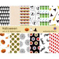 Download Papier Set, digitales Halloweenpapier Bild 1