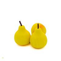 Gelbe Birne aus Holz, 2 Stück, Kaufladenobst Bild 3