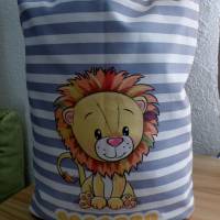 Kindertasche aus Canvas / Wechselwäsche / " Kleiner Löwe ganz groß im Kindergarten" / personalisierbar Bild 9