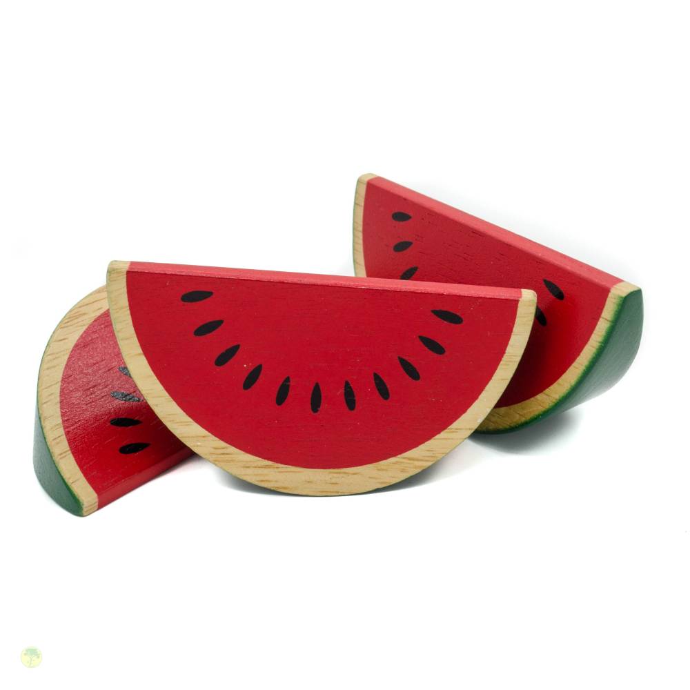 2 Stück Wassermelonenscheibe aus Holz Kaufladenzubehör 