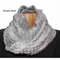 Loopschal Damen warmer flauschiger Schlauchschal Rundschal Shannon Fabrics Cuddle Dimple Steel kuschelweiche hochwertige Qualität Bild 1