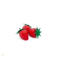 Erdbeere, 2 Stück, handgeschnitztes Kaufladenobst Bild 2