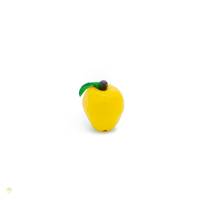 Gelber Apfel, 2 Stück, handgeschnitztes Kaufladenobst Bild 1