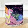 Keramiktasse mit Pferd, Pegasus und Einhorn "Make your own magic" Bild 2