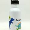 Trinkflasche mit Namen "Dino"/ Kindergarten/ Schule/ Sport/ 500ml mit Strohhalm Bild 2